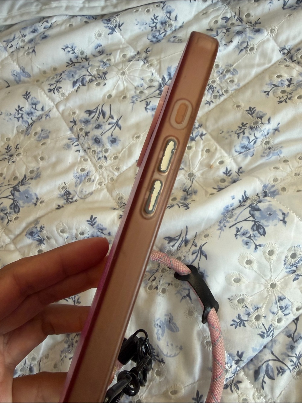 Pink Patterned Designer Phone 16 Case - Picture 3 of 5